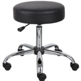 Boss Black Antimicrobial Vinyl Medical Stool