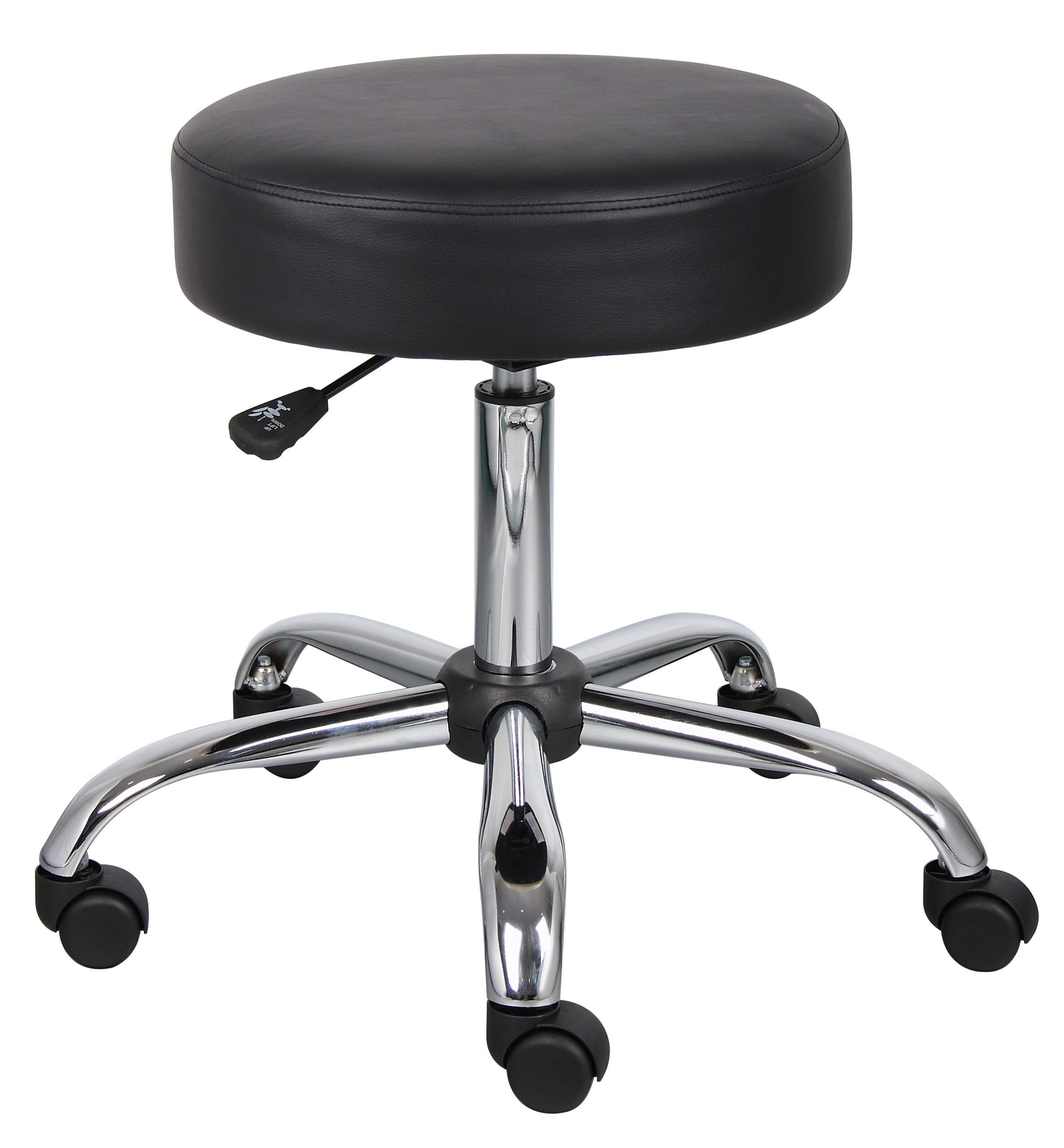 Boss Black Antimicrobial Vinyl Medical Stool