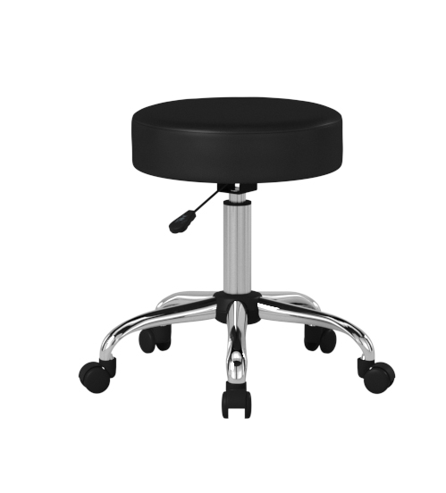 Boss Black Antimicrobial Vinyl Medical Stool