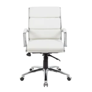 Boss Executive CaressoftPlus Chair with Metal Chrome Finish – Mid Back