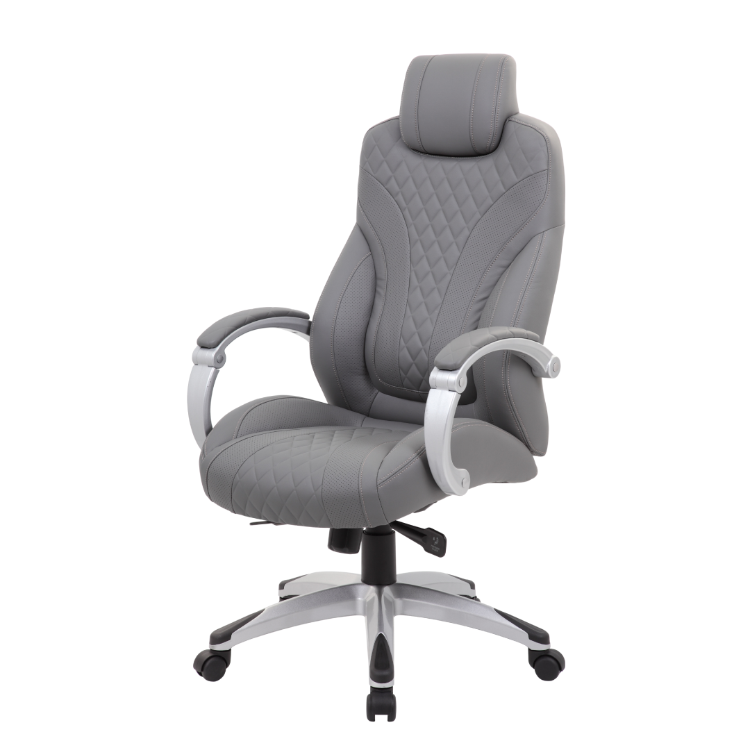 Boss Executive Hinged Arm Chair – Grey