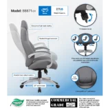 Boss Executive Hinged Arm Chair – Grey