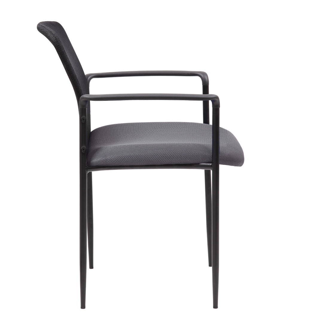 Boss Stackable Mesh Guest Chair – Grey