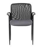 Boss Stackable Mesh Guest Chair – Grey