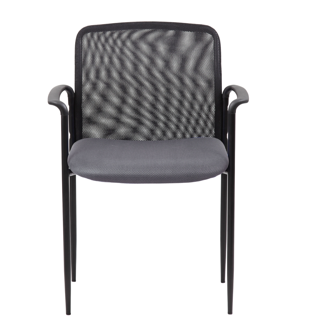 Boss Stackable Mesh Guest Chair – Grey Boss Stackable Mesh Guest Chair – Grey