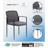 Boss Stackable Mesh Guest Chair – Grey