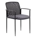 Boss Stackable Mesh Guest Chair – Grey