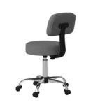 Boss Grey Antimicrobial Medical Stool W/ Back Cushion