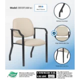 Boss Antimicrobial Guest Chair, 300 lb. weight capacity